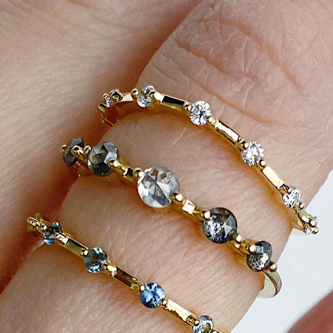 Dash / Diamond Curve Band By Casual Seance in WEDDING Category