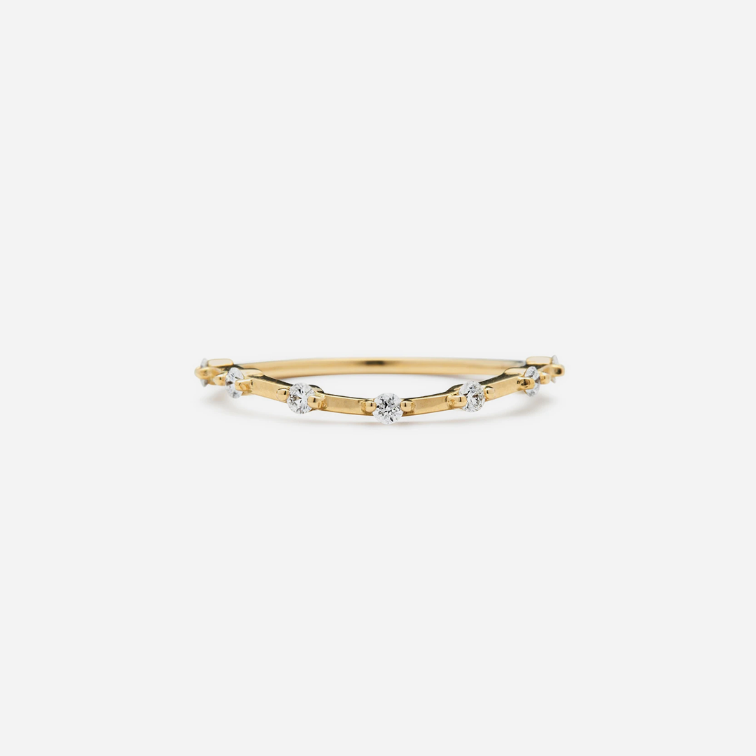 Dash / Diamond Curve Band By Casual Seance in WEDDING Category