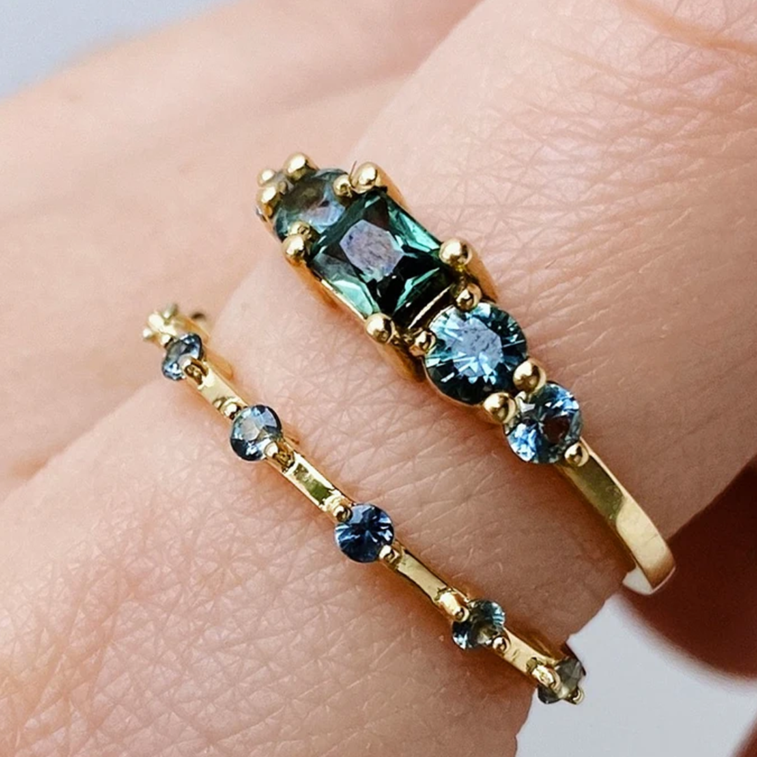 Dash / Gradient Sapphire Band By Casual Seance in WEDDING Category