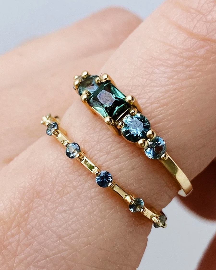 Dash / Gradient Sapphire Band By Casual Seance in WEDDING Category