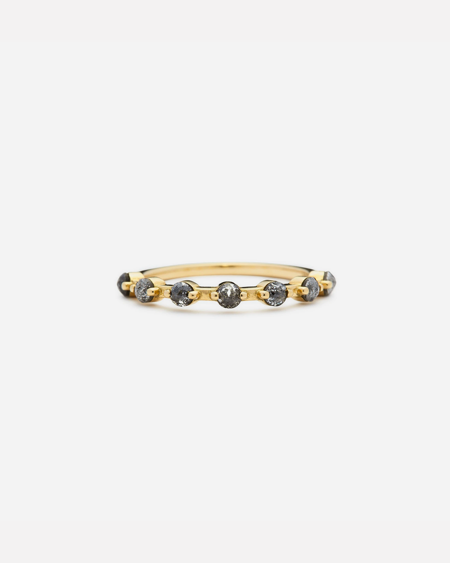 Dash / Rose Cut Grey Diamond Band By Casual Seance in WEDDING Category