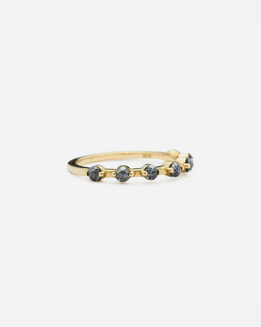 Dash / Rose Cut Grey Diamond Band By Casual Seance in WEDDING Category