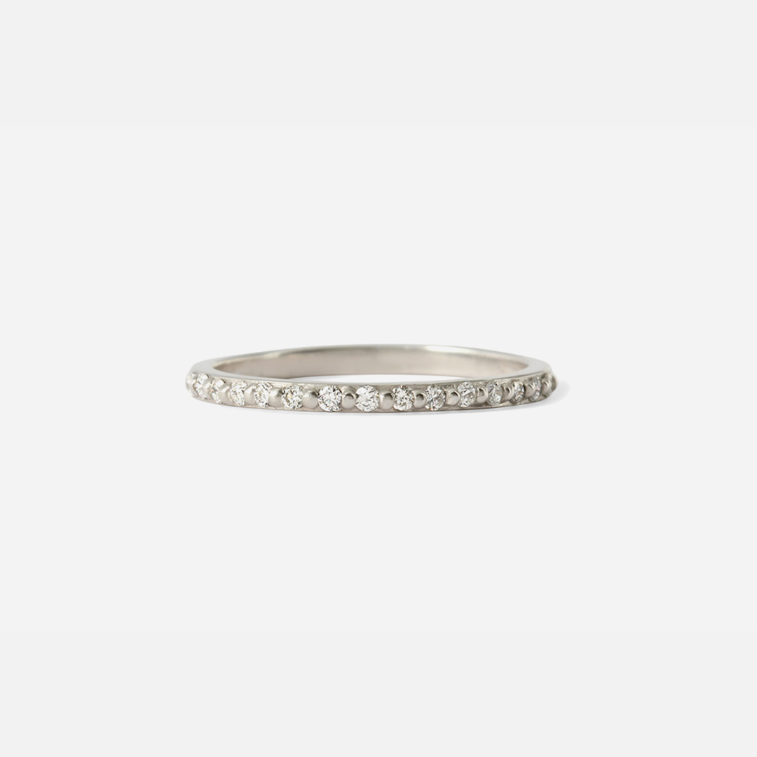 Dew / 1.3mm Round White Diamond Ring By Hiroyo