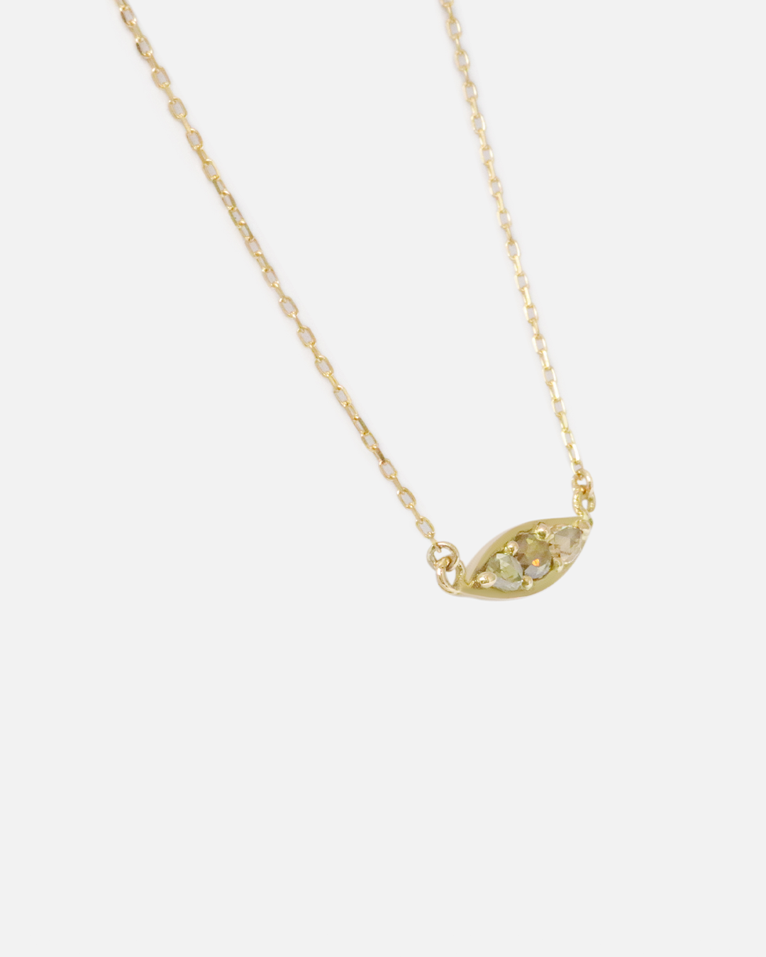 Dew / Olive + Champagne Diamonds By Hiroyo in pendants Category