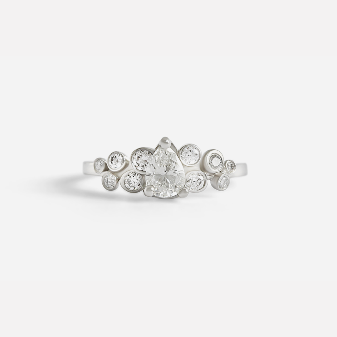 Dew 3 / White Pear Ring By Hiroyo