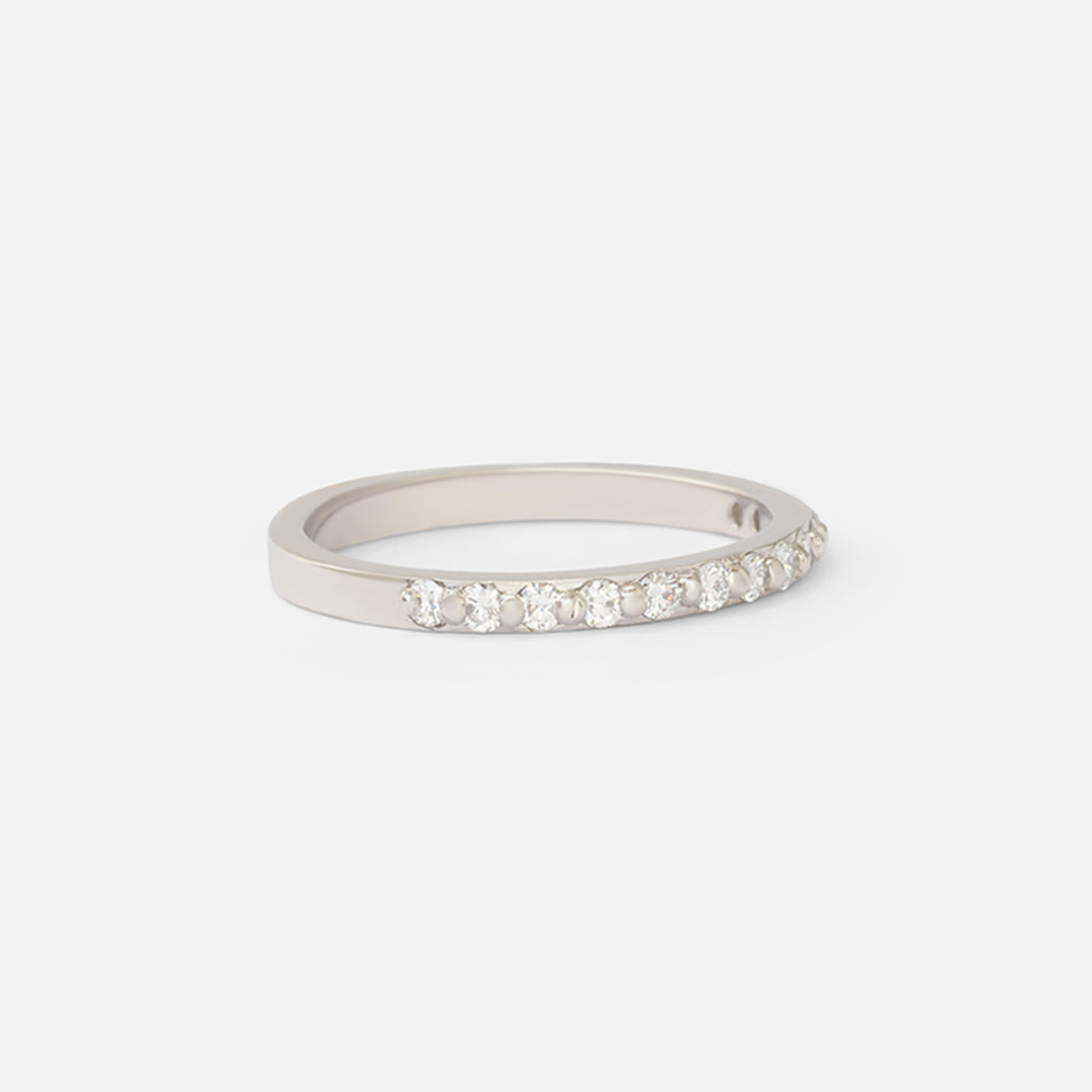 Dew / 1.75mm Round White Diamond Ring By Hiroyo in Wedding Bands Category