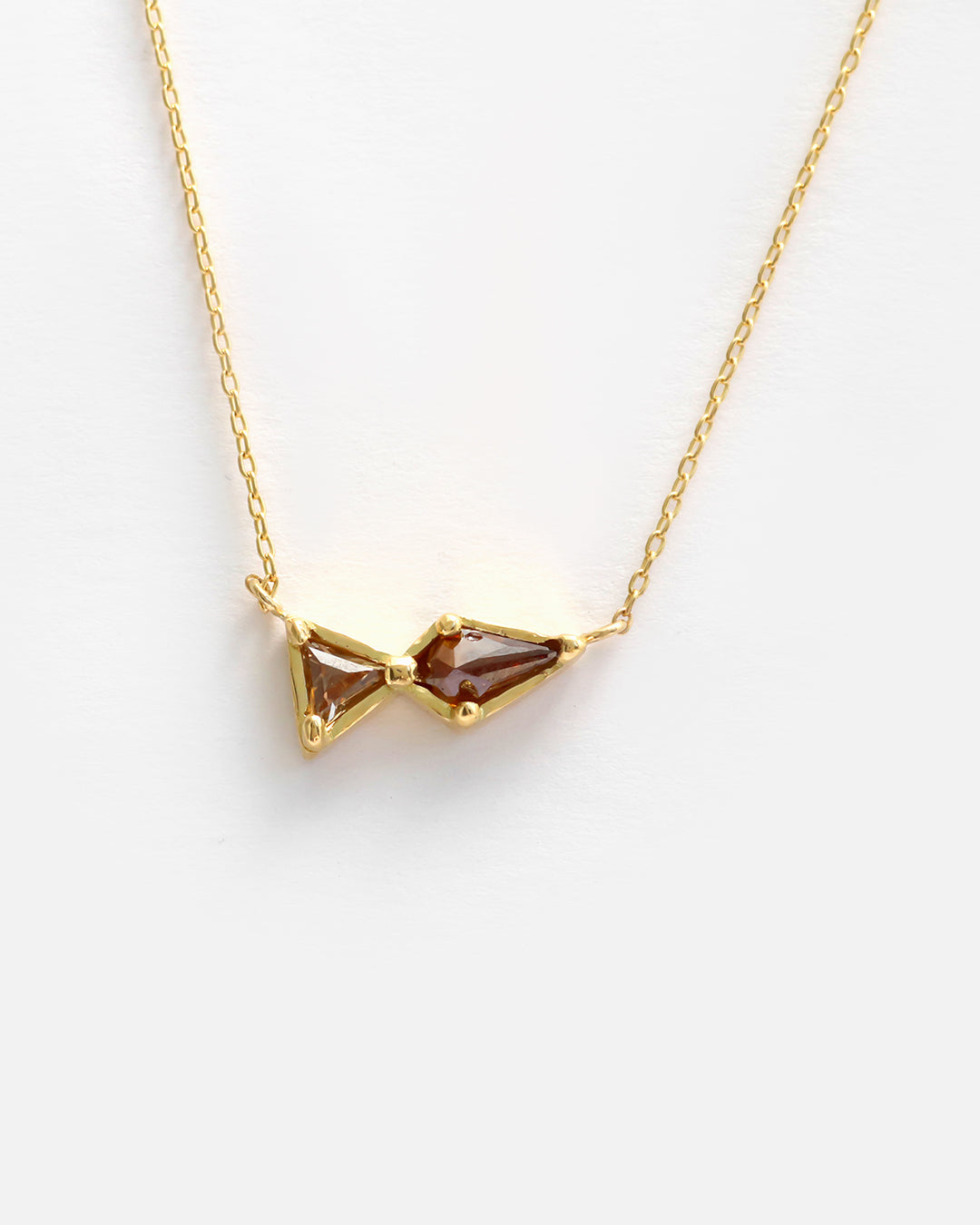 Dew 25 / Cognac + Brown Sugar Diamond Pendant By Hiroyo