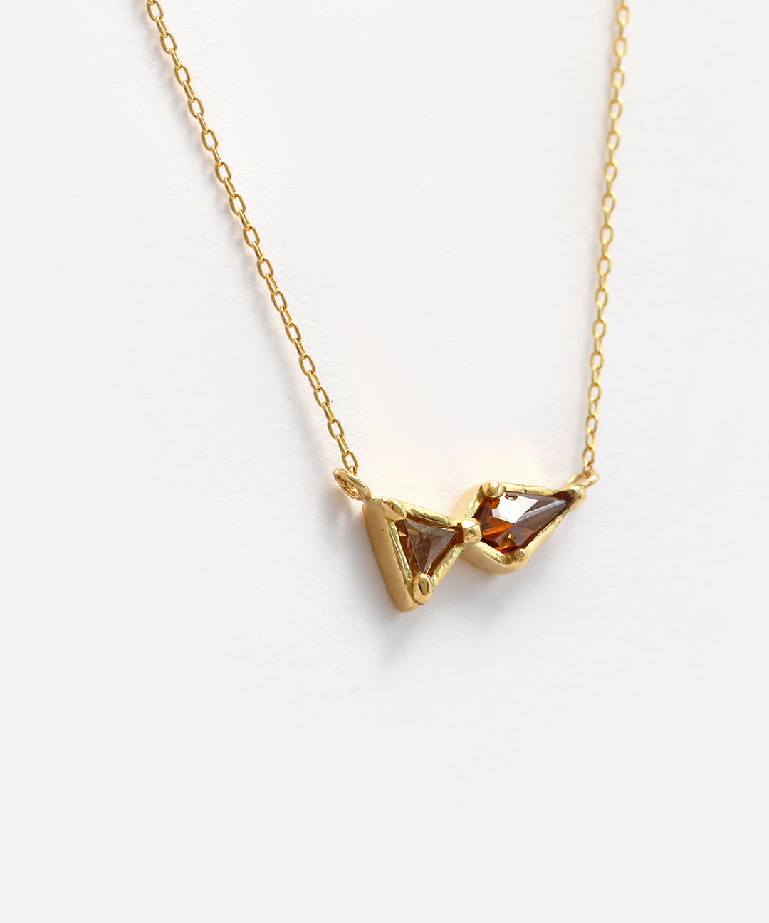 Dew 25 / Cognac + Brown Sugar Diamond Pendant By Hiroyo