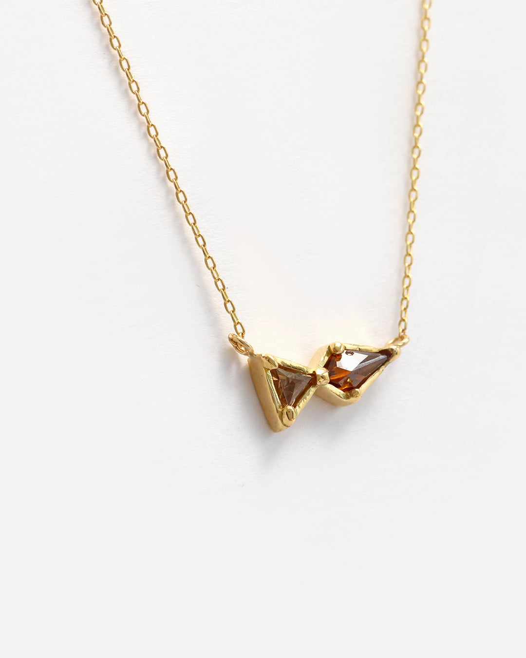 Dew 25 / Cognac + Brown Sugar Diamond Pendant By Hiroyo