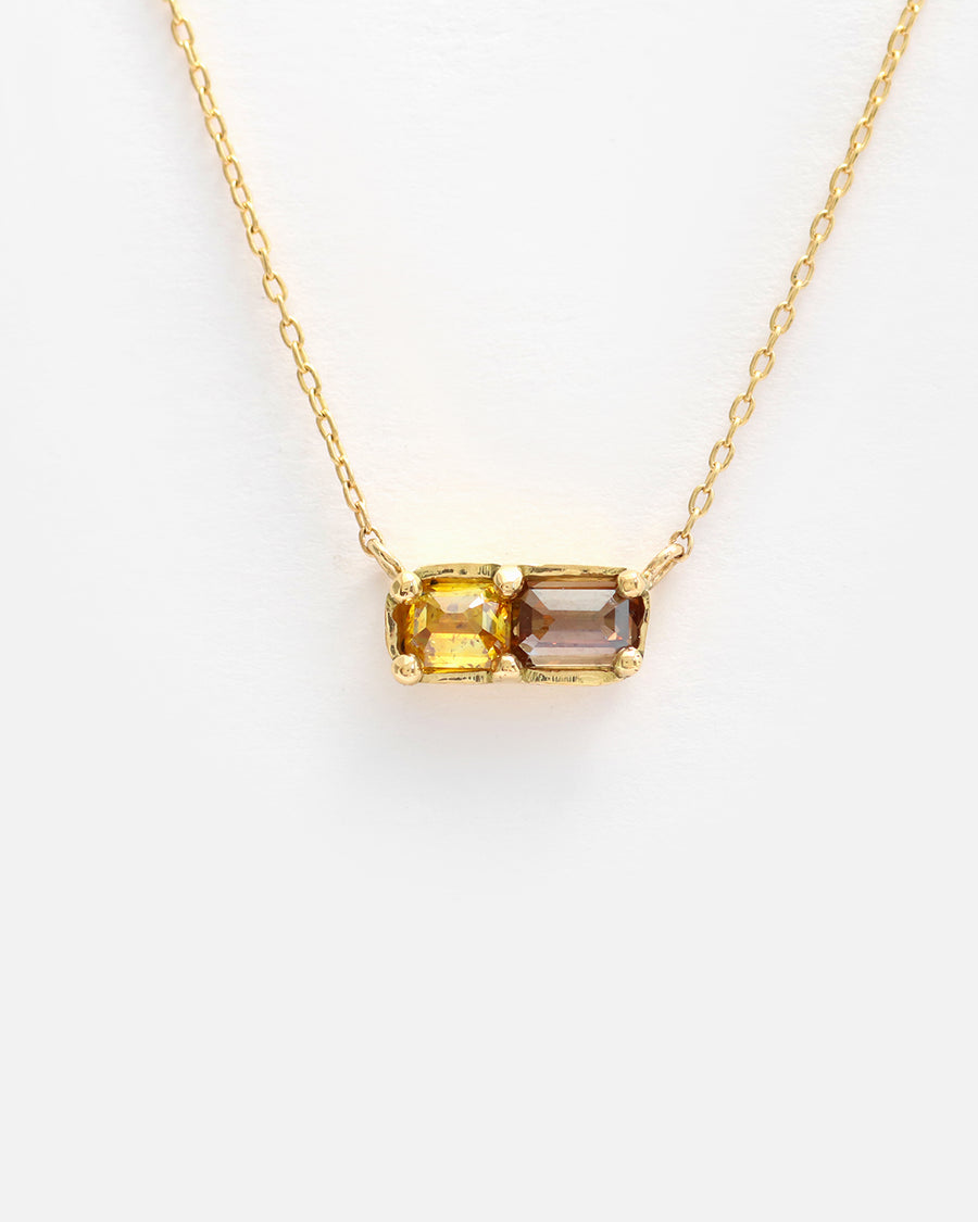 Dew 26 / Yellow + Brown Sugar Diamonds By Hiroyo in pendants Category