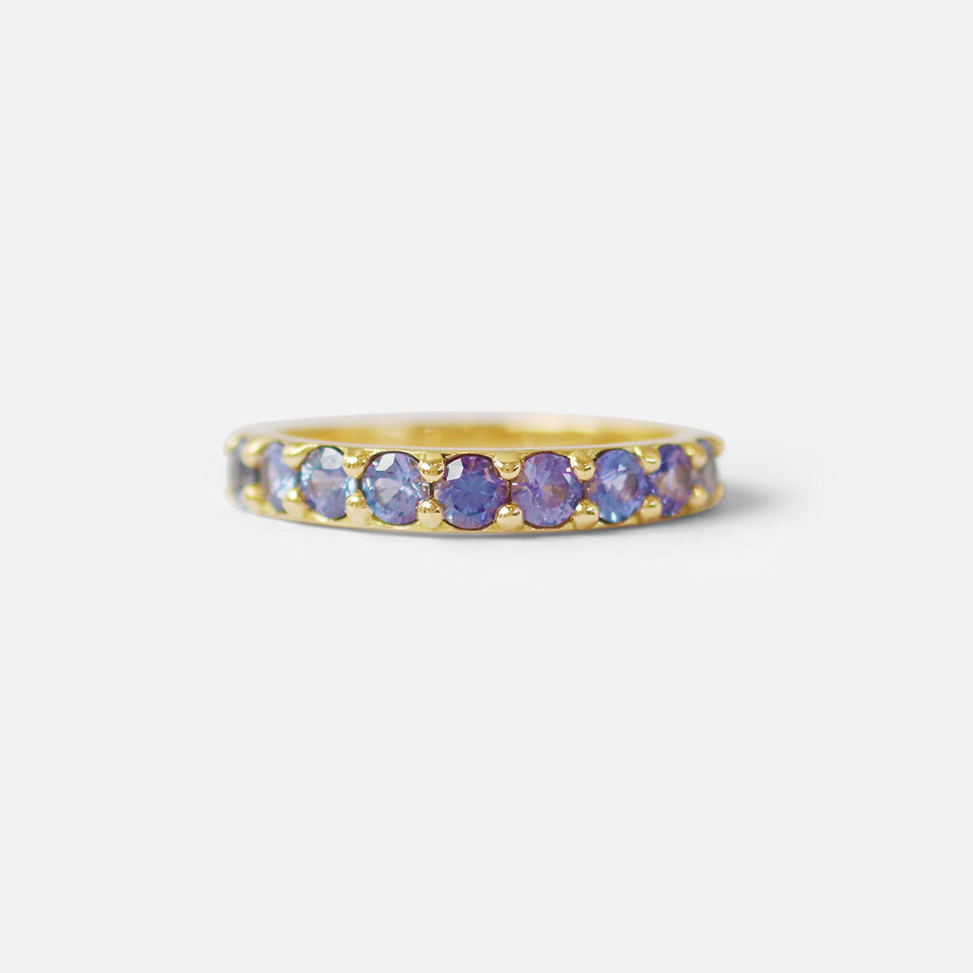 Dew / 3mm Purple Sapphire Ring By Hiroyo in Wedding Bands Category