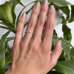 Dew / 1.3mm Round White Diamond Ring By Hiroyo