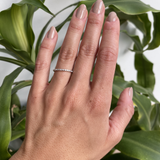Dew / 1.3mm Round White Diamond Ring By Hiroyo