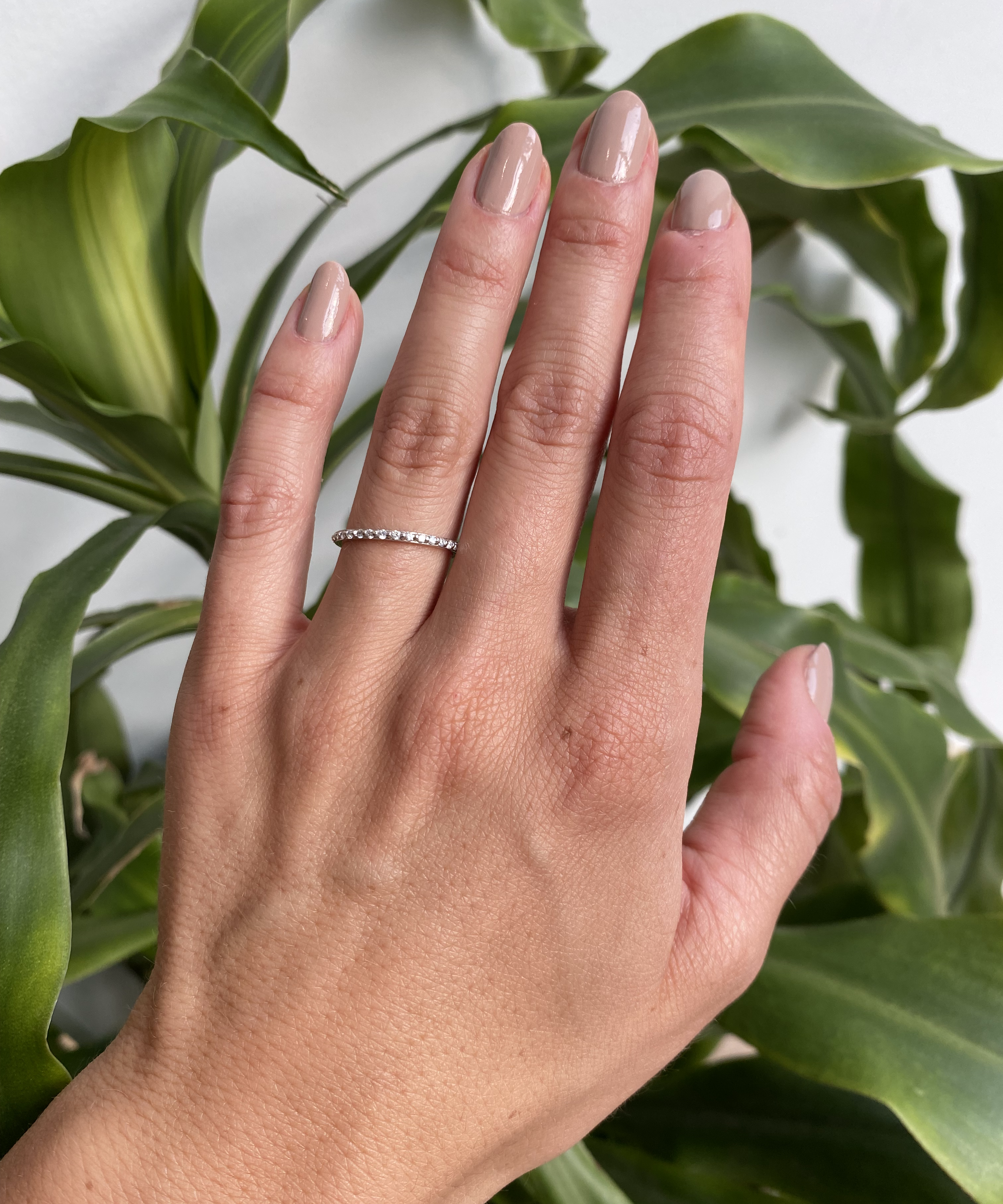 Dew / 1.3mm Round White Diamond Ring By Hiroyo