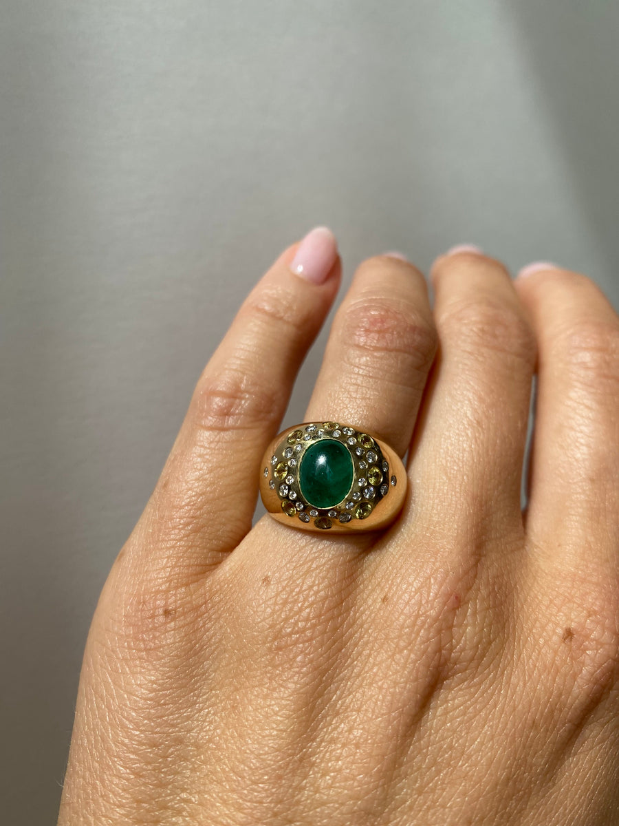 Dome / Emerald Ring By Hiroyo in ENGAGEMENT Category