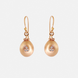 Eggplant / Rose Gold + Diamond Earrings By fitzgerald jewelry in earrings Category