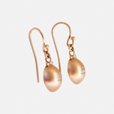 Eggplant / Rose Gold + Diamond Earrings By fitzgerald jewelry in earrings Category