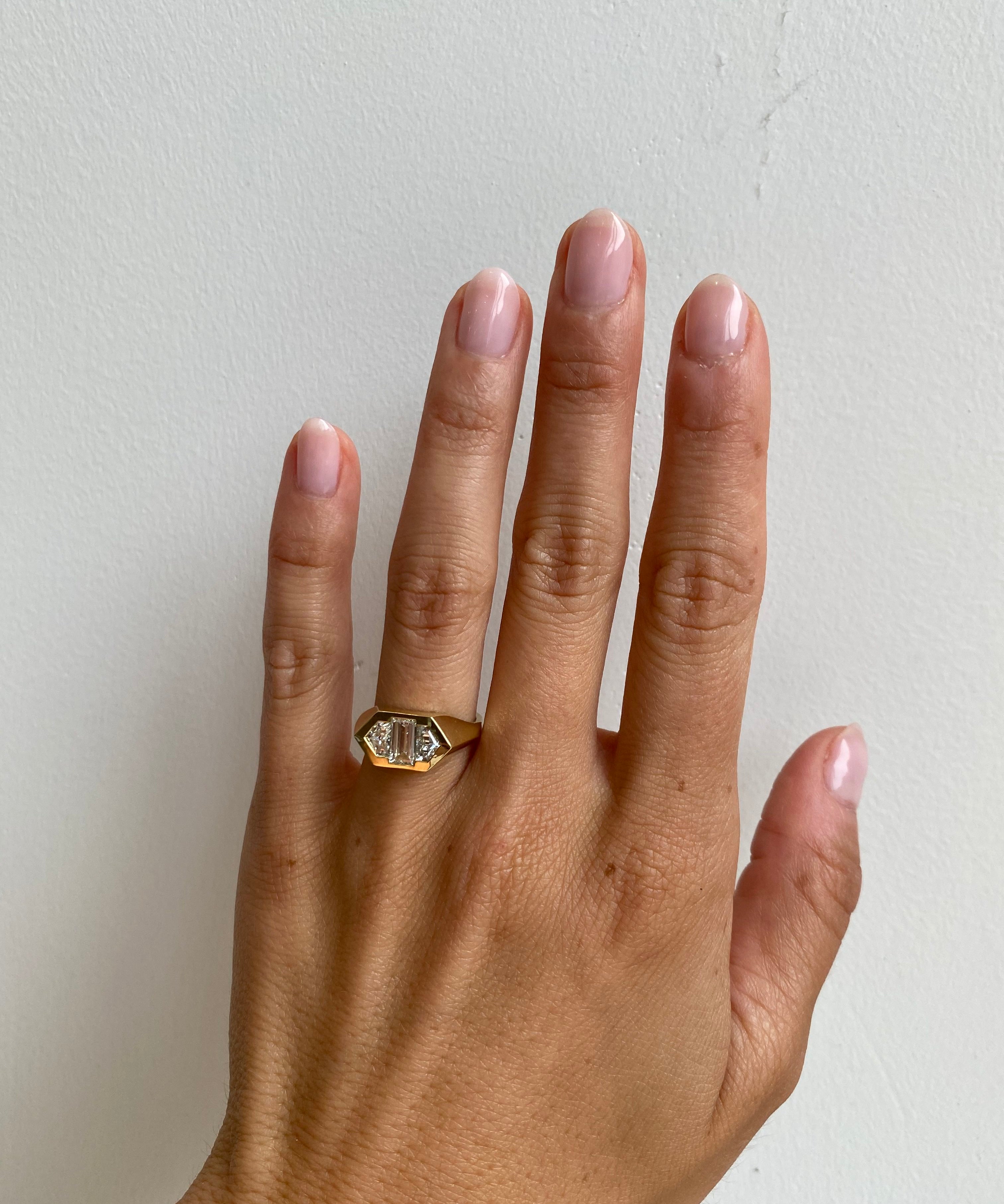 Elongated Hexagon / Ring By Hiroyo