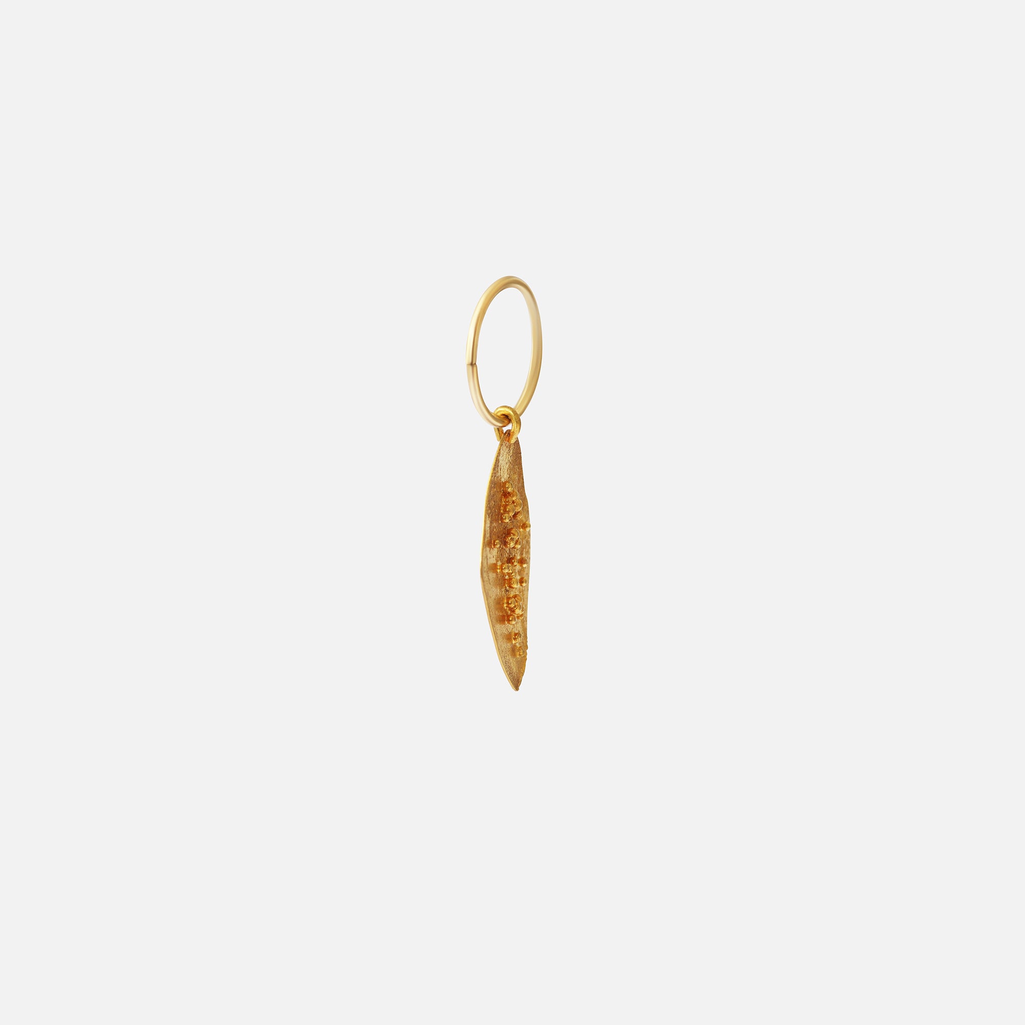 Leaf Charm Earring By Embirikos in earrings Category