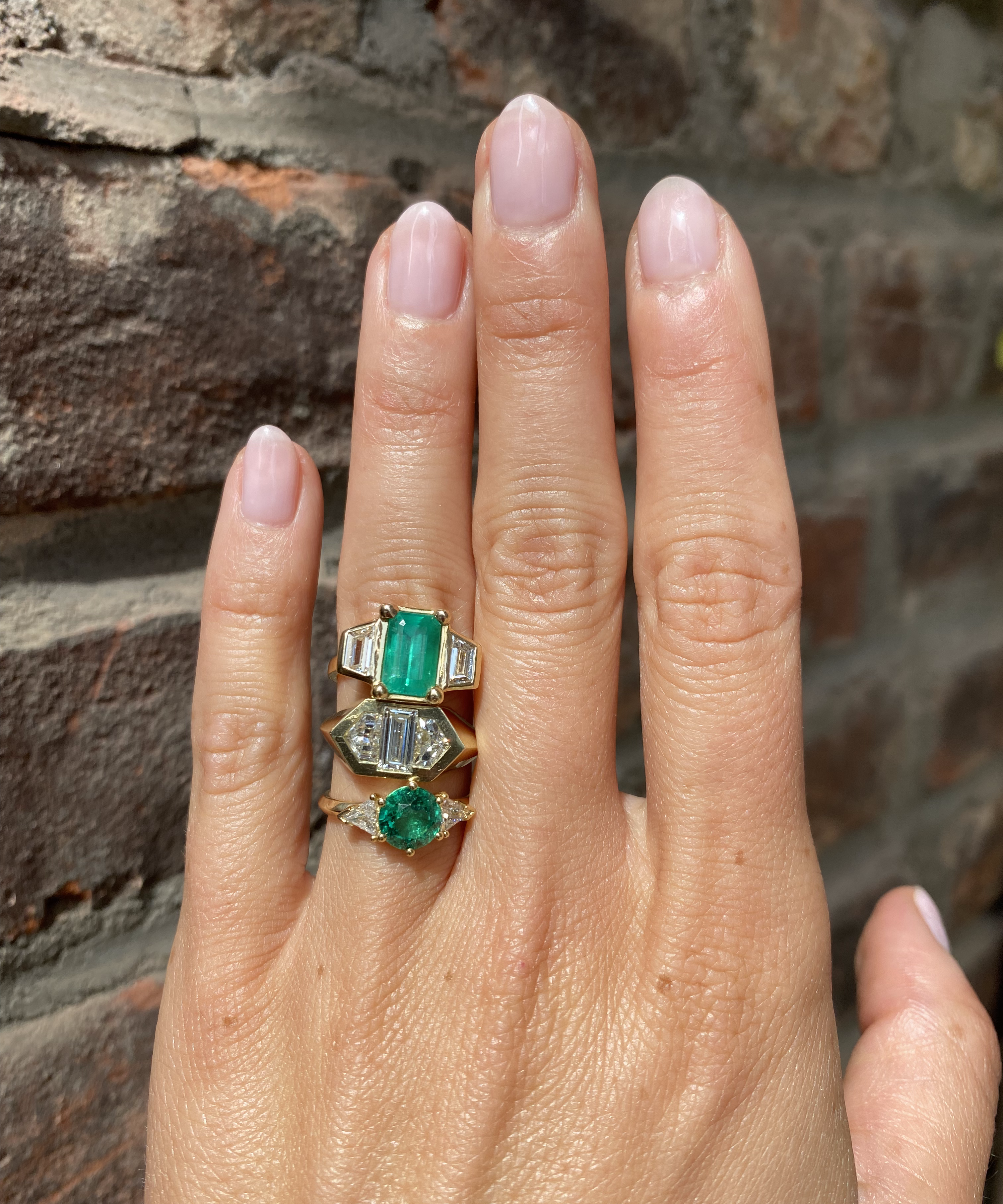 3 Wishes / Emerald Ring By Hiroyo