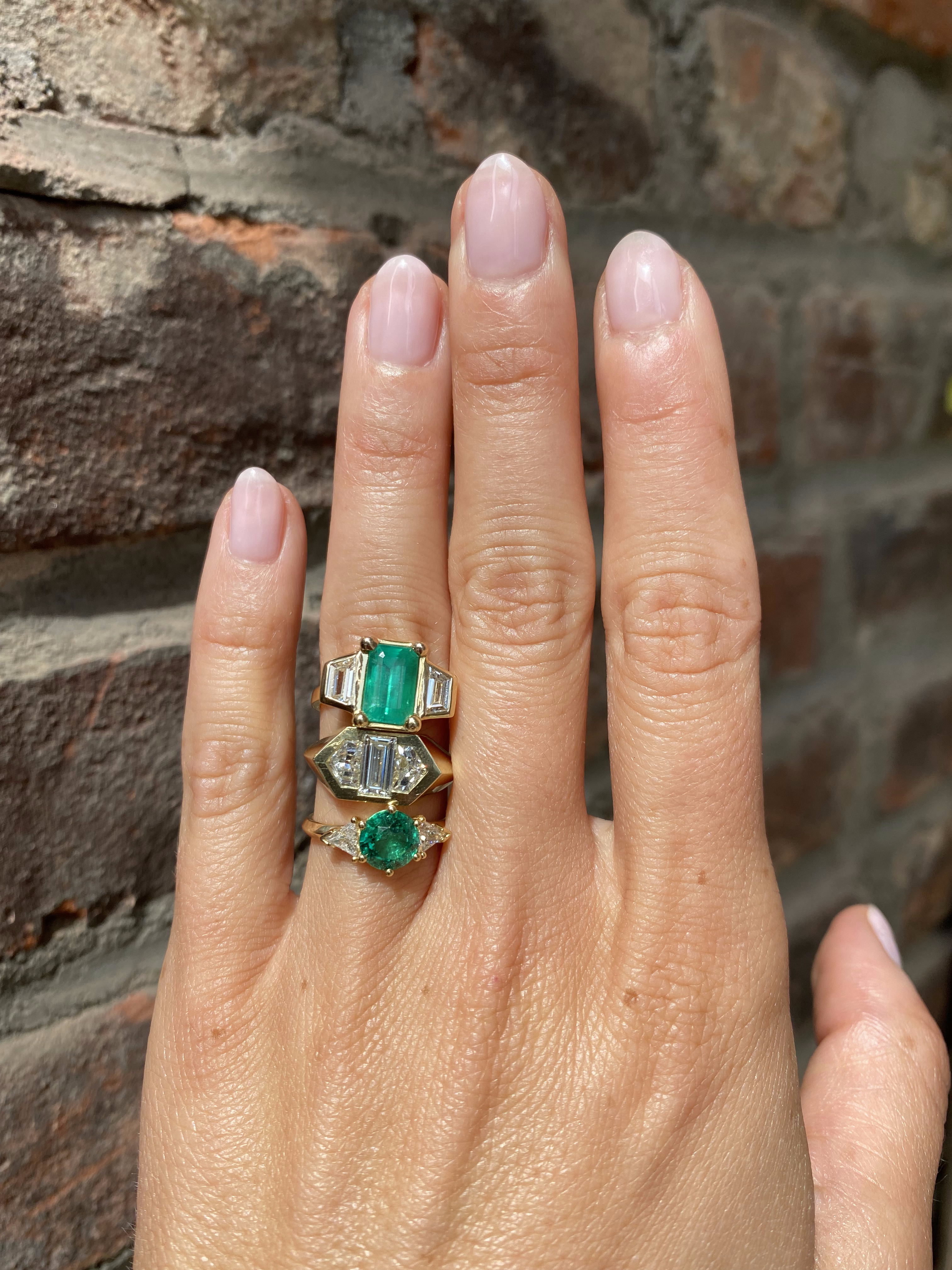 3 Wishes / Emerald Ring By Hiroyo