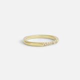 Wave Band / Small Pave 6 Diamonds By Hiroyo in WEDDING Category