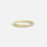 Wave Band / Small Pave 6 Diamonds By Hiroyo