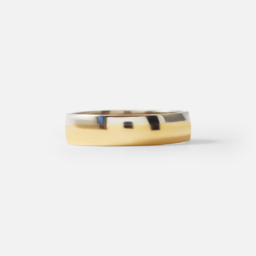 Slight Domed Band / 2-Tone By fitzgerald jewelry in WEDDING Category