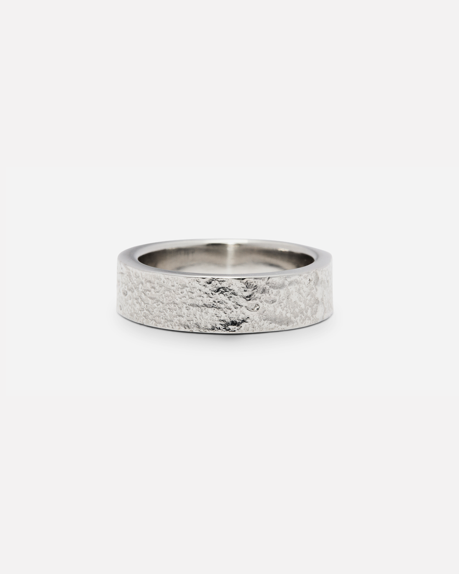Flat Band / 5mm Reticulated By fitzgerald jewelry in WEDDING Category