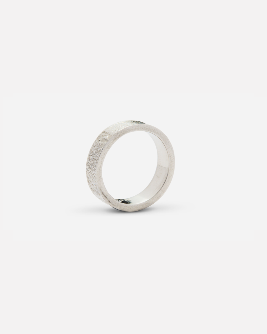Flat Band / 5mm Reticulated By fitzgerald jewelry in WEDDING Category