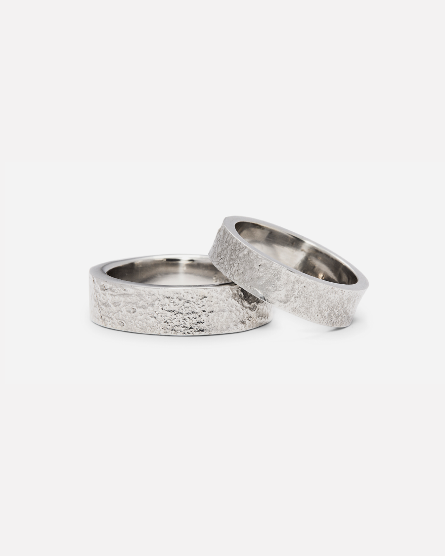 Flat Band / 5mm Reticulated By fitzgerald jewelry in WEDDING Category