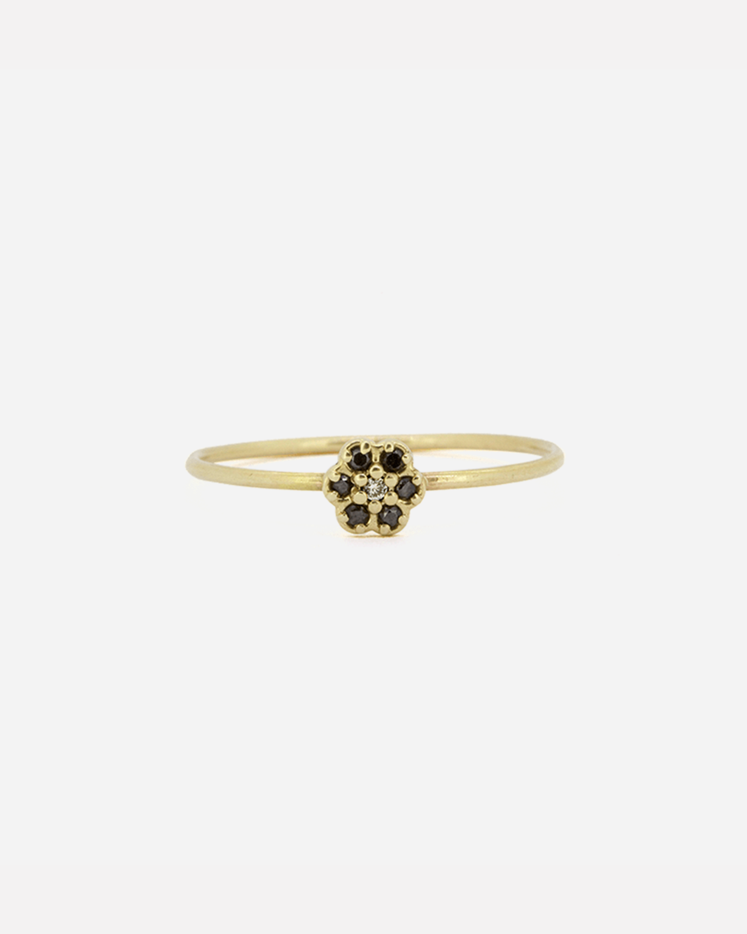 Flower Cluster / Black Diamond Ring By fitzgerald jewelry