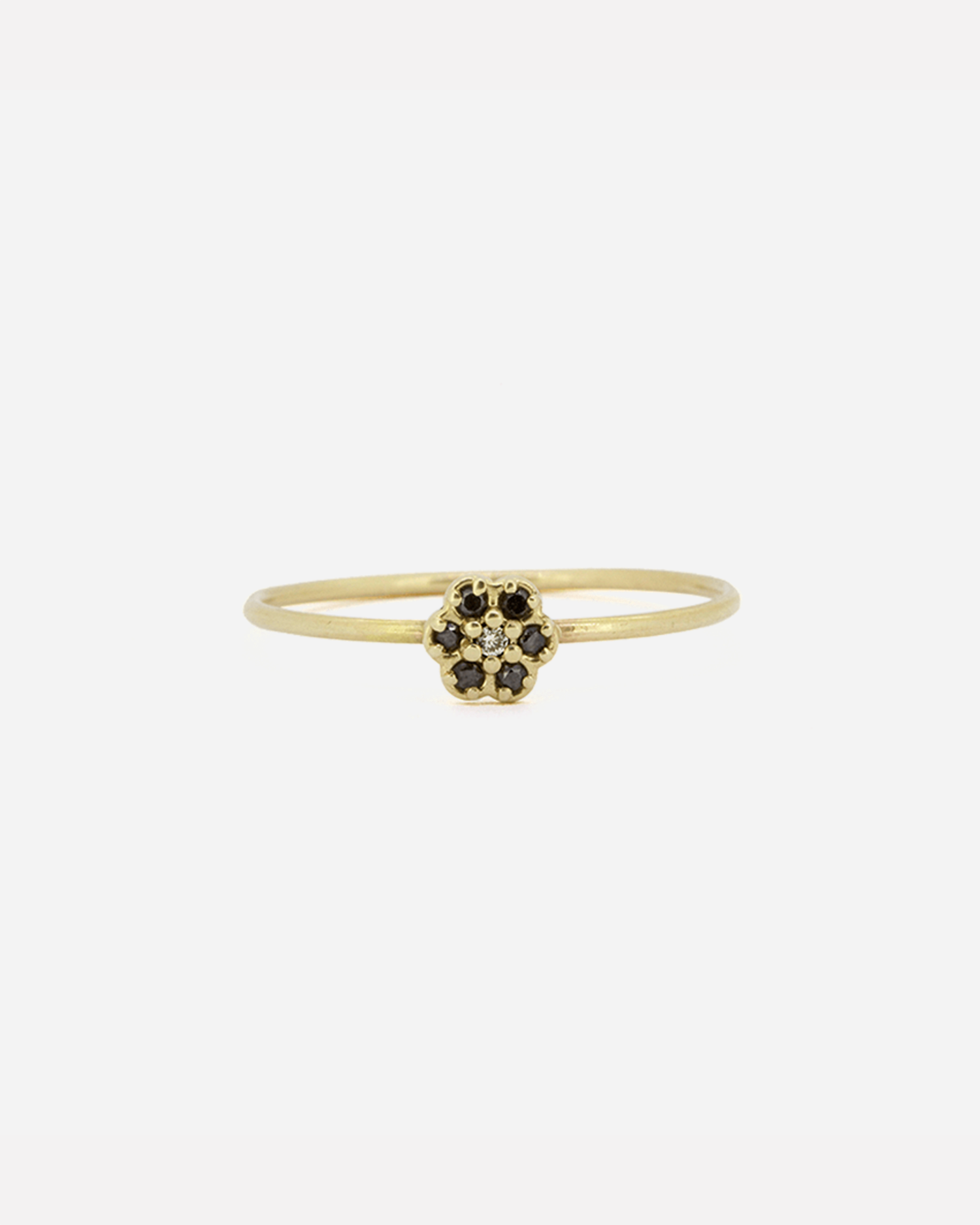 Flower Cluster / Black Diamond Ring By fitzgerald jewelry in rings Category