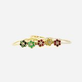 Flower Cluster / Black Diamond Ring By fitzgerald jewelry in rings Category