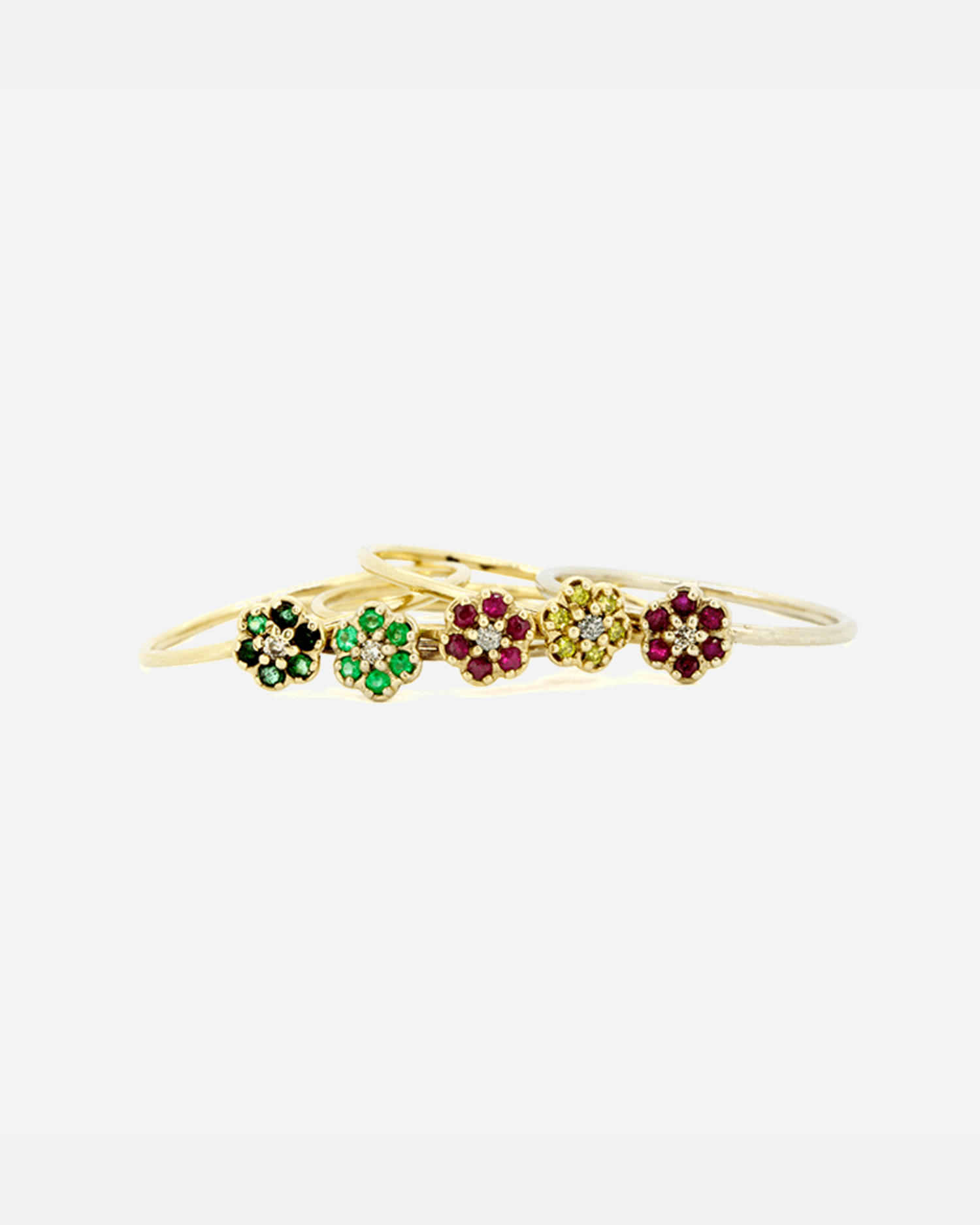 Flower Cluster / Black Diamond Ring By fitzgerald jewelry in rings Category