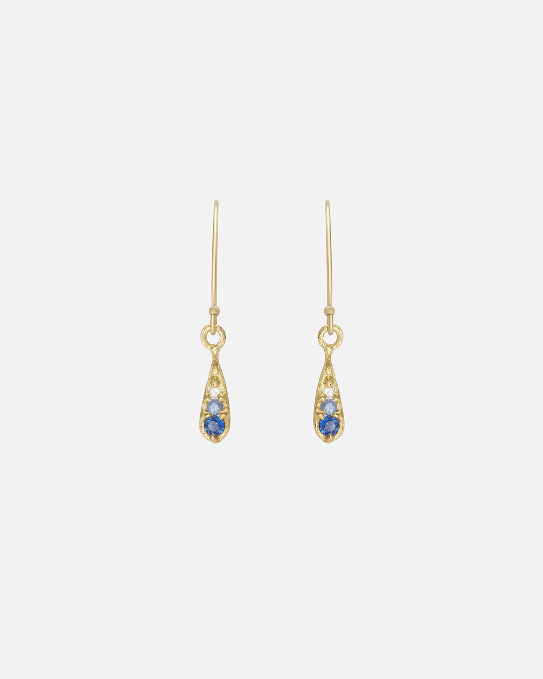 Silk / Gradient Blue Sapphire Earrings By Hiroyo