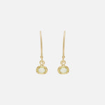 Silk / Rose Cut Yellow Sapphire Earrings By Hiroyo
