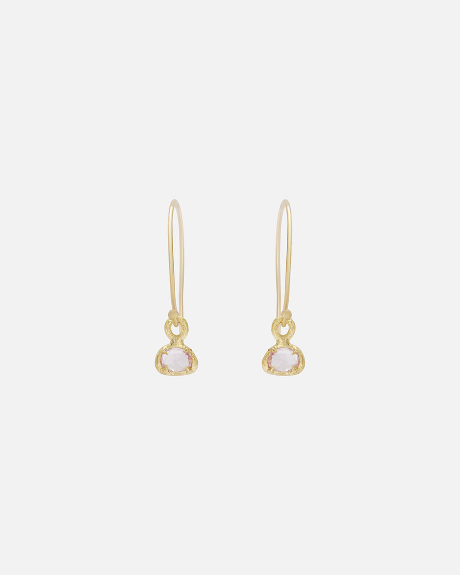 Silk / Rose Cut Pink Sapphire Earrings By Hiroyo in earrings Category