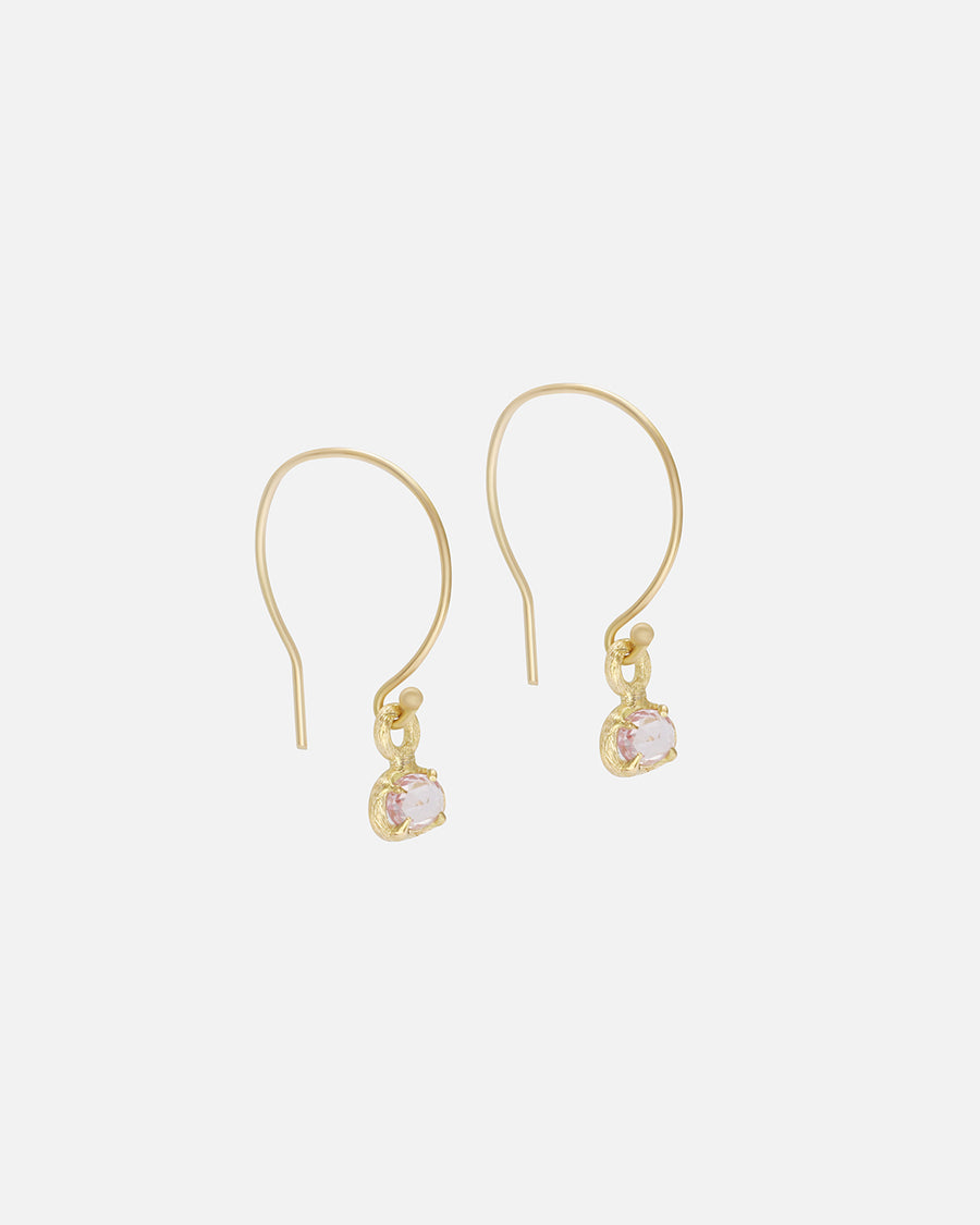 Silk / Rose Cut Pink Sapphire Earrings By Hiroyo in earrings Category
