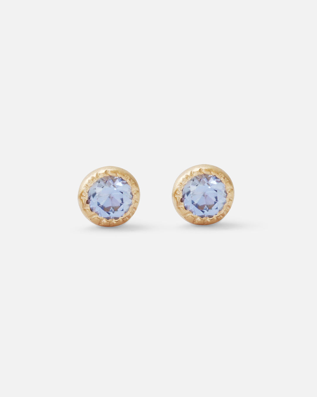 Melee Ball / Light Blue Sapphire Studs By Hiroyo