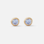Melee Ball / Light Blue Sapphire Studs By Hiroyo