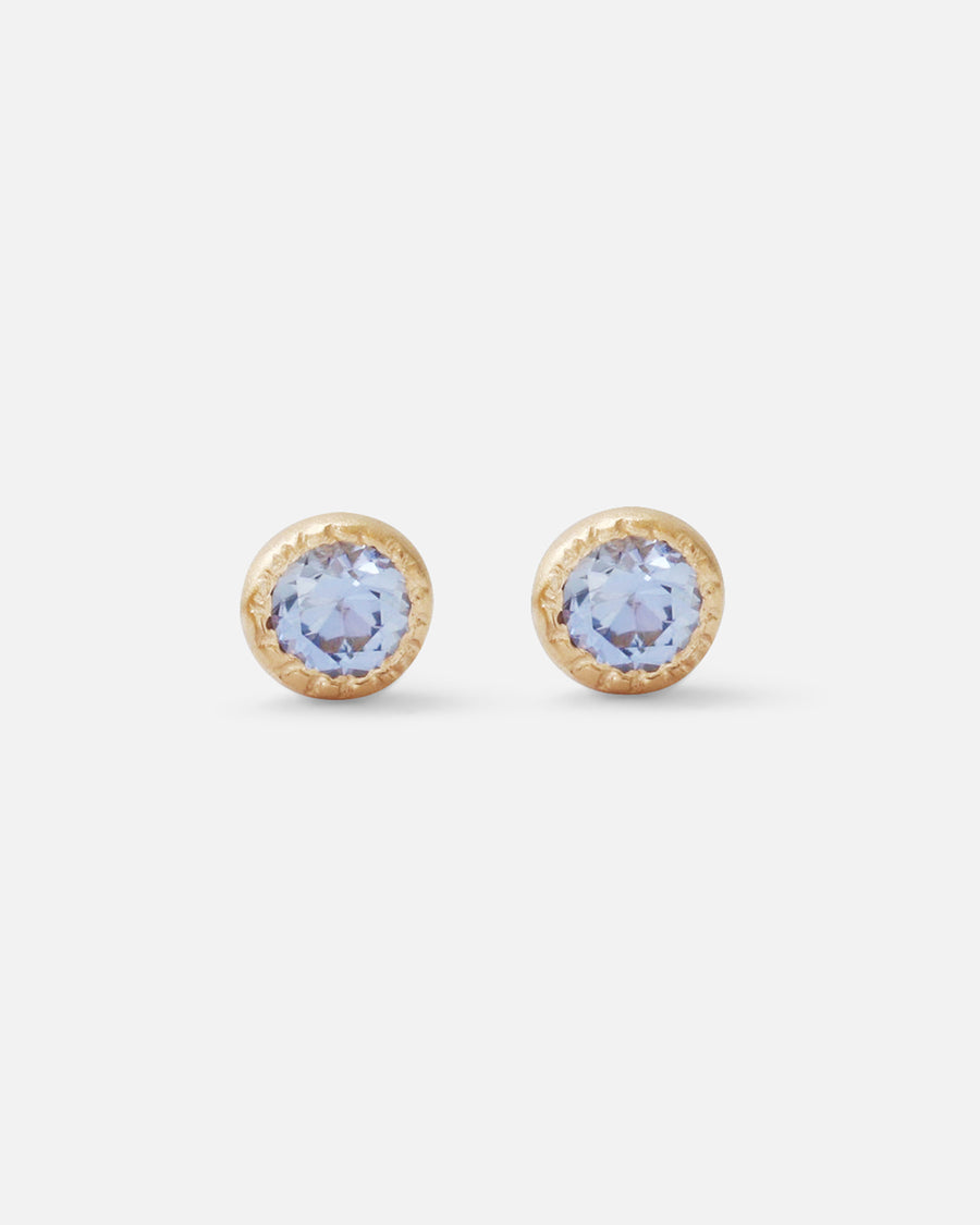 Melee Ball / Light Blue Sapphire Studs By Hiroyo in earrings Category