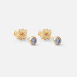Melee Ball / Light Blue Sapphire Studs By Hiroyo