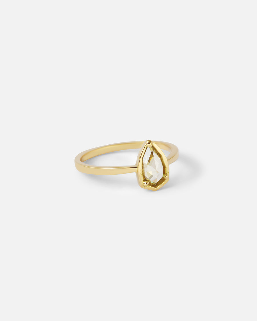 Dew 29 / Rose Cut Pear Champagne Diamond By Hiroyo in ENGAGEMENT Category