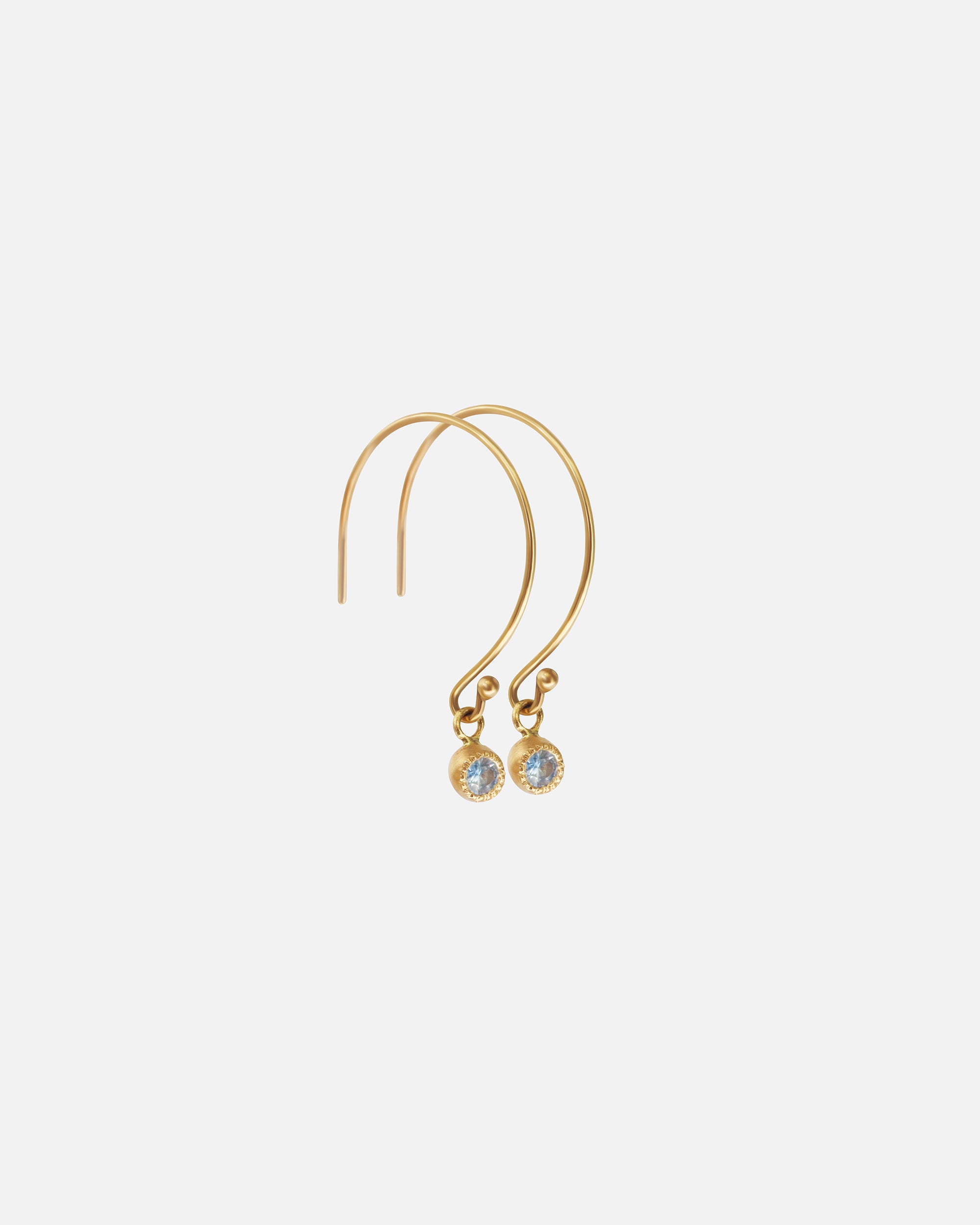 Melee Ball Loop / Light Blue Sapphire By Hiroyo in earrings Category