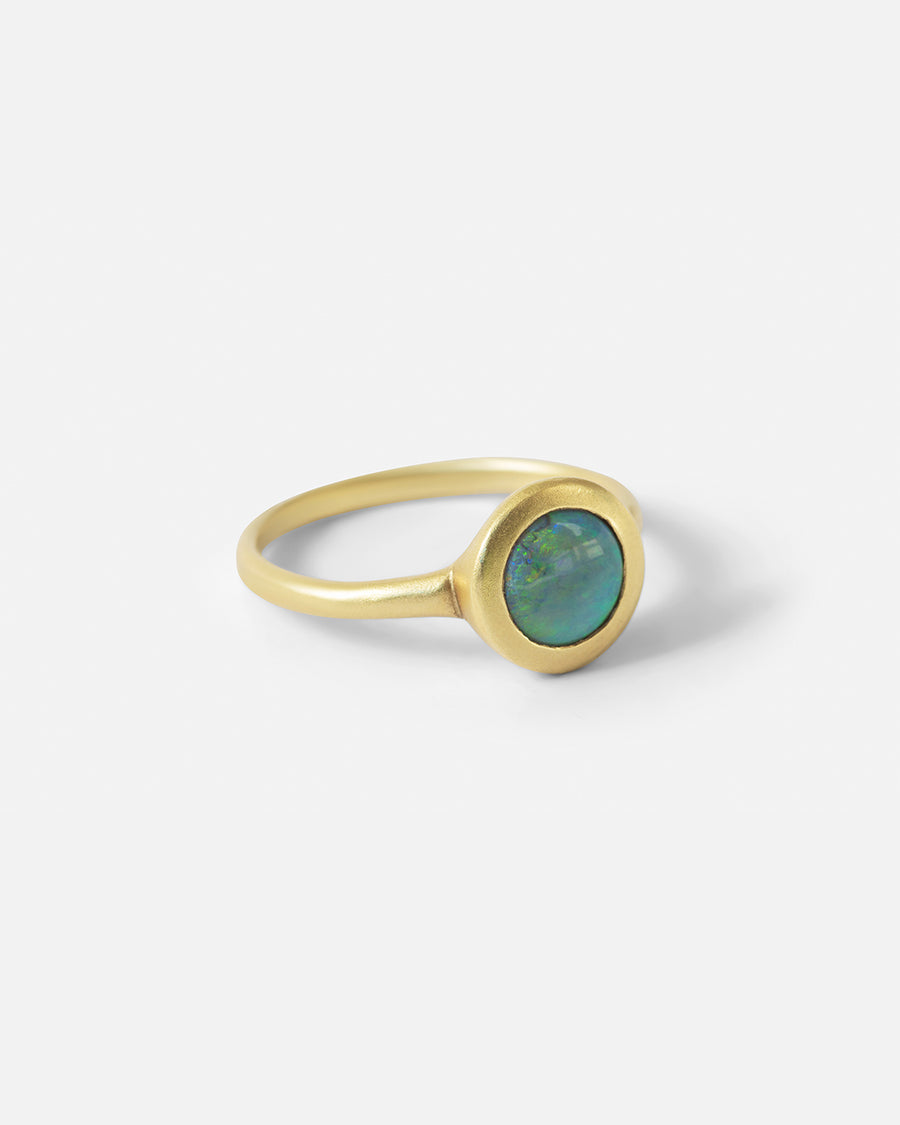 Nugget / Crystal Lighting Ridge Opal Ring By Hiroyo in rings Category