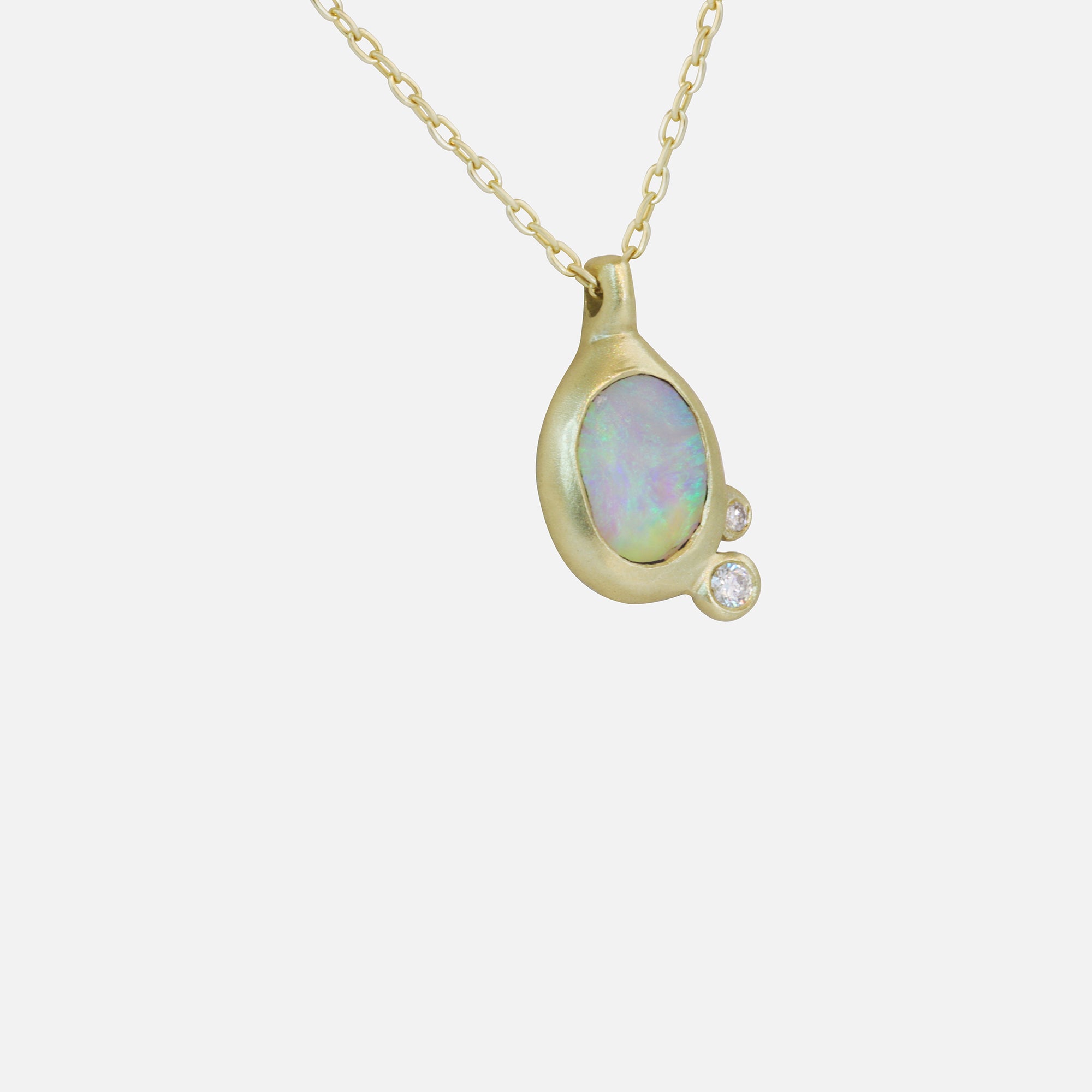 Nugget with Melee Diamonds / Pendant By fitzgerald jewelry in pendants Category