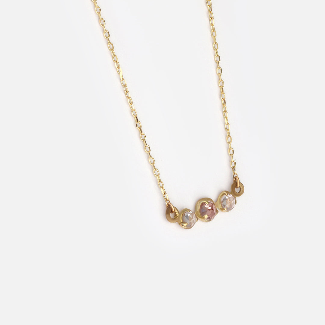 Silk / Pink + Orange Sapphire Pendant By Hiroyo in pendants Category