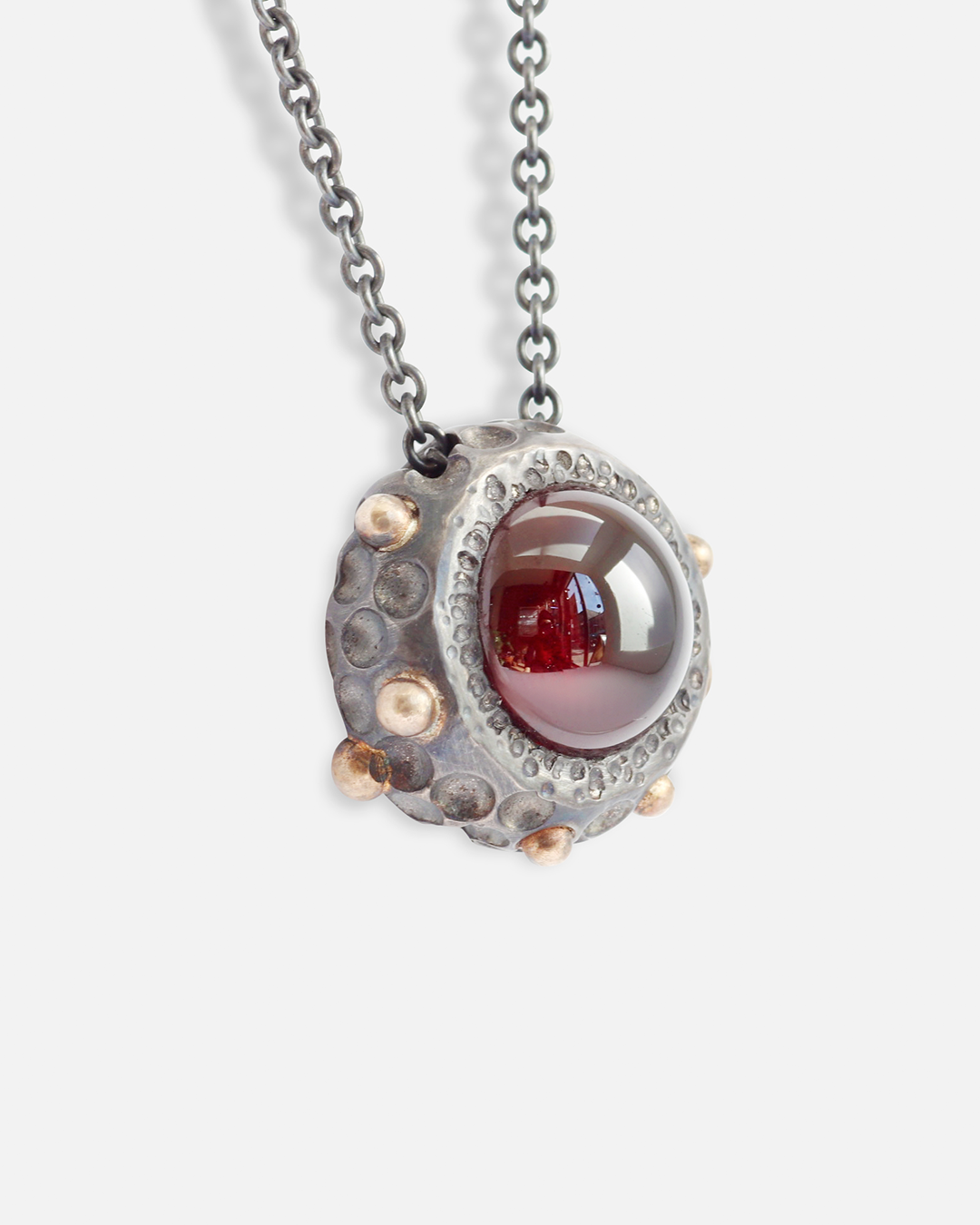 Honeycomb / Garnet Pendant By fitzgerald jewelry in pendants Category