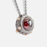 Honeycomb / Garnet Pendant By fitzgerald jewelry in pendants Category